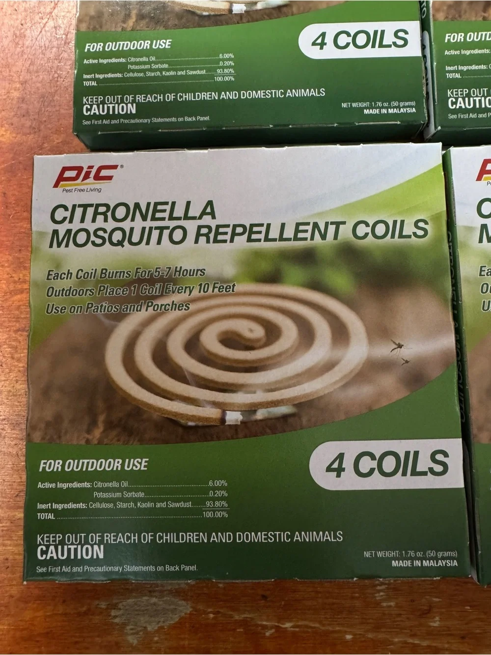 Citronella Mosquito Repellent Coils 4 Coils Each-4pack